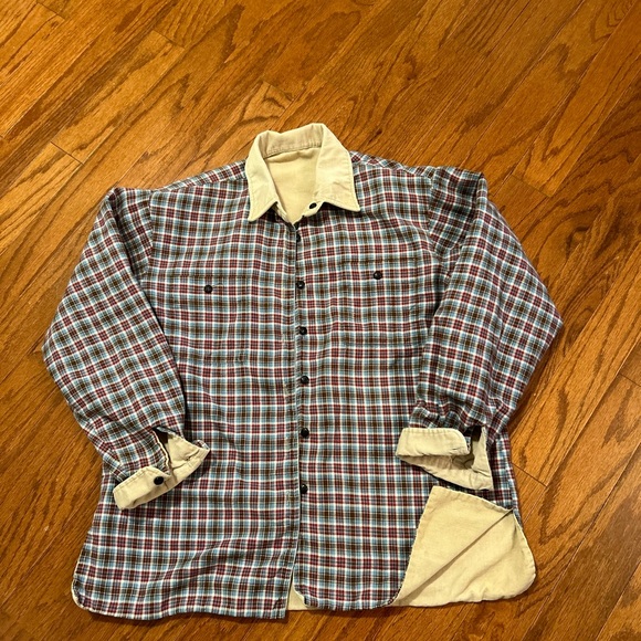 Reversible shacket size large corduroy and plaid - Picture 3 of 10